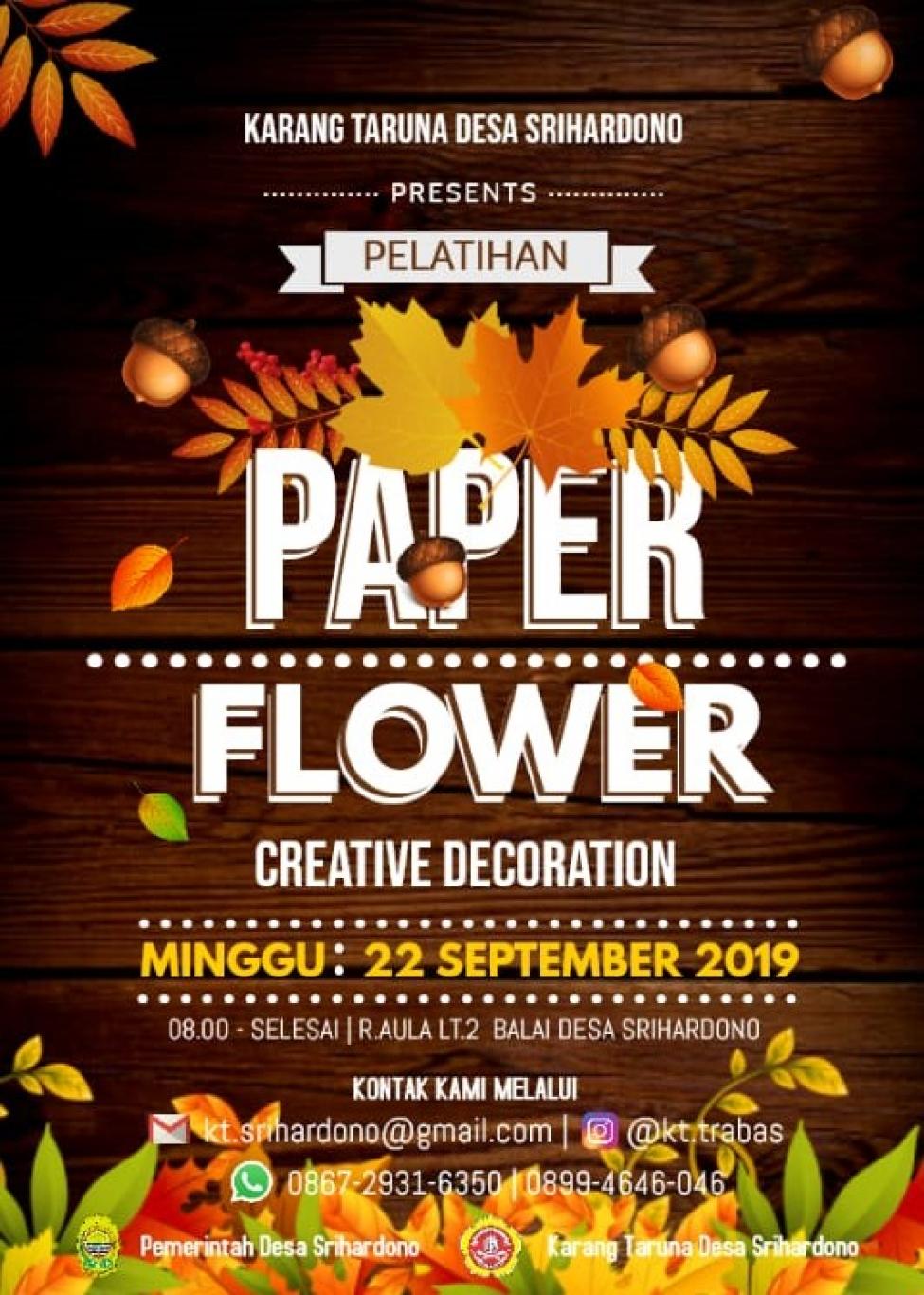 KARANG TARUNA "TRABAS" GELAR PELATIHAN PAPER FLOWER DECORATION