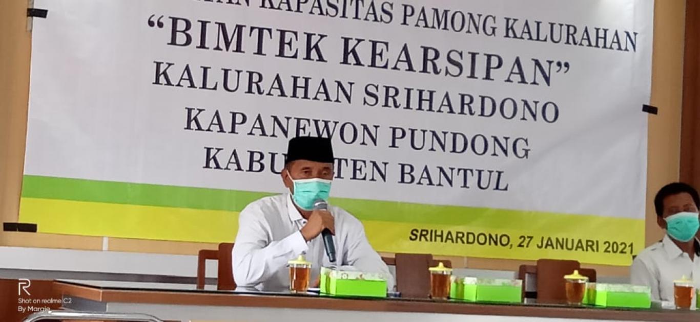 BIMTEK PENGELOLAAN ARSIP KALURAHAN SRIHARDONO