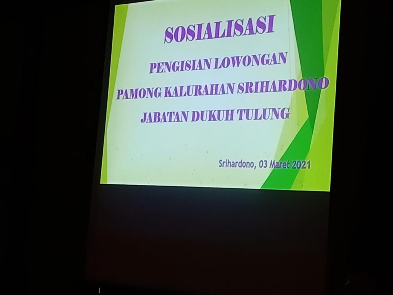 SOSIALISASI PENGISIAN DUKUH TULUNG