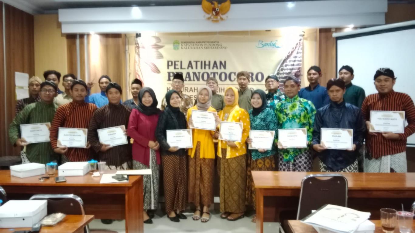 Pelatihan Pranotocoro Kalurahan Srihardono