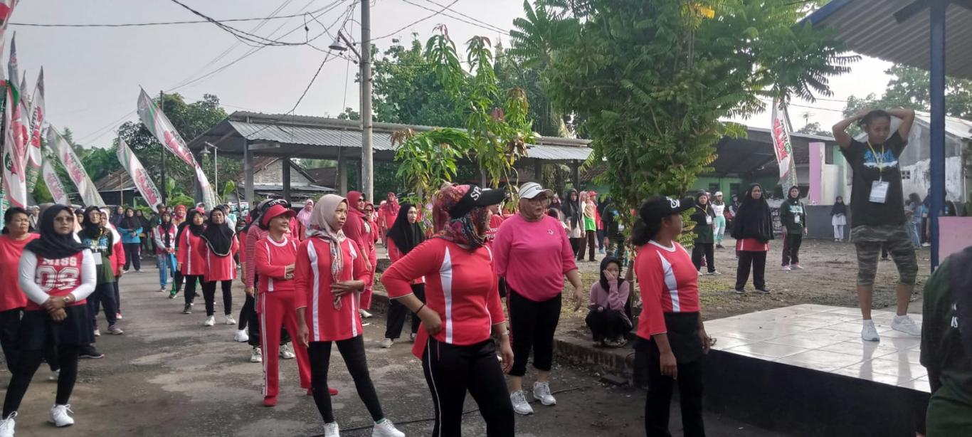 Senam Massal Tahun 2024 di Dusun Monggang