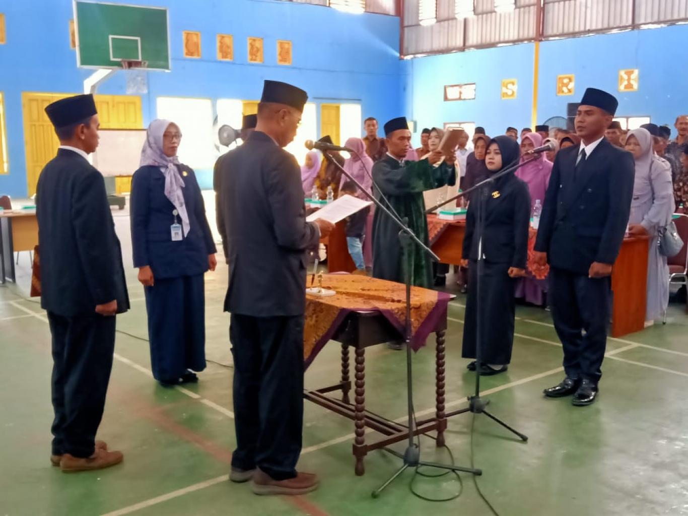 Pengambilan Sumpah Jabatan dan Pelantikan Dukuh Nangsri dan Dukuh Gulon di Kalurahan Srihardono